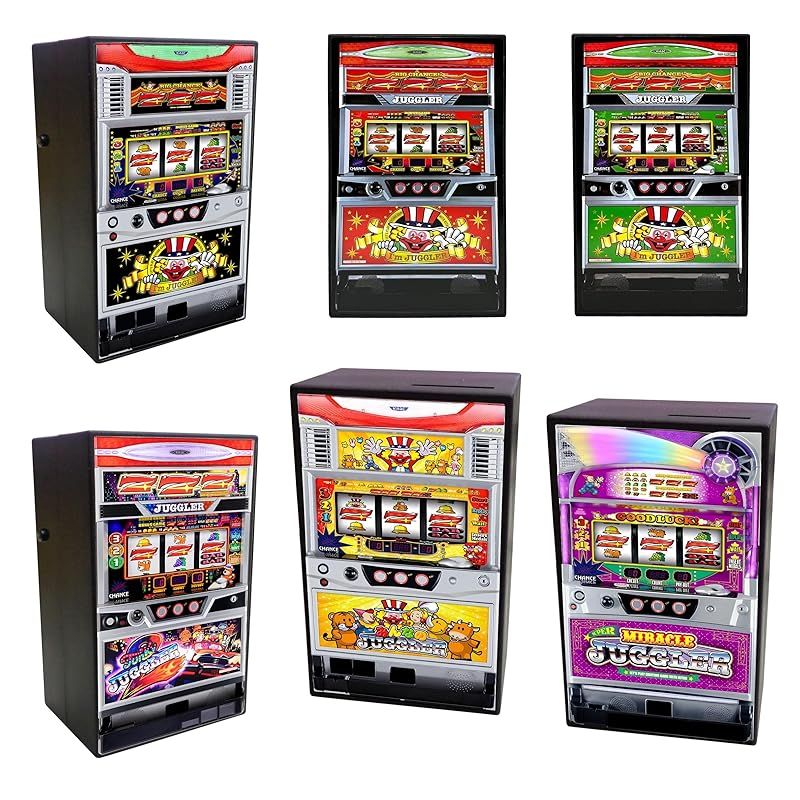 ジャグラー 光って音が鳴る！コインバンク レッドパネル 貯金箱