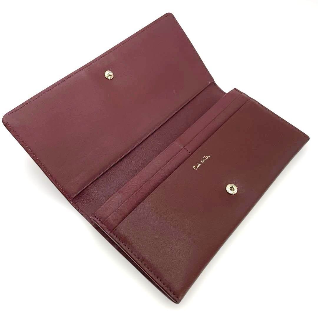 ポールスミス 長財布 メンズ Paul Smith コントラストカラーブロック ポールスミス コントラストカラーブロック 長財布（ピンク・ブラウン