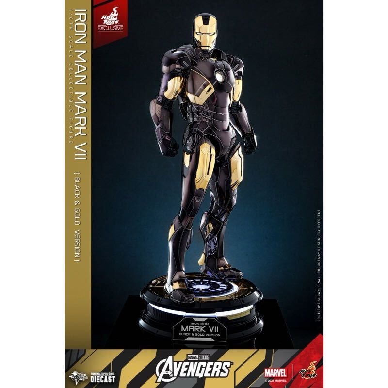 ホットトイズ MMS741D61  アイアンマン・マーク7ブラック＆ゴールド版 New Hot Toys MMS741D61 Iron Man Mark VII Black And Gold