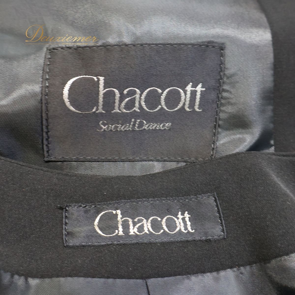 美品 日本製 社交ダンス衣装】ブラック Chacott チャコット