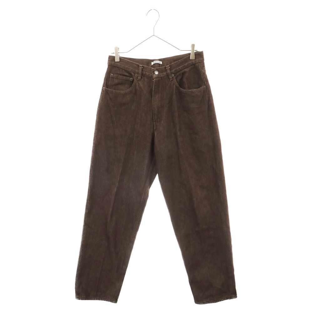 AURALEE ウォッシュド ハードツイスト ブラウンデニムパンツ AURALEE(オーラリー)Hard Twist Brown Denim 5P Pants(A23AP01MD