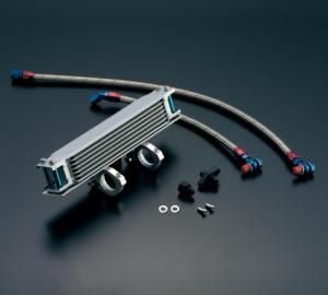 5営業日で発送 Active 14051506B OILクーラーステーSET ストレート 4.5-10R BLK仕様 GB250 SR400 -05 SR500 -00 ステーのみ