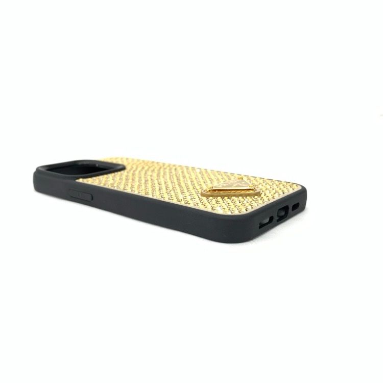 PRADA プラダ CRYSTAL iPhone 13Pro用 ケース ゴールド 1ZH149 - メルカリ