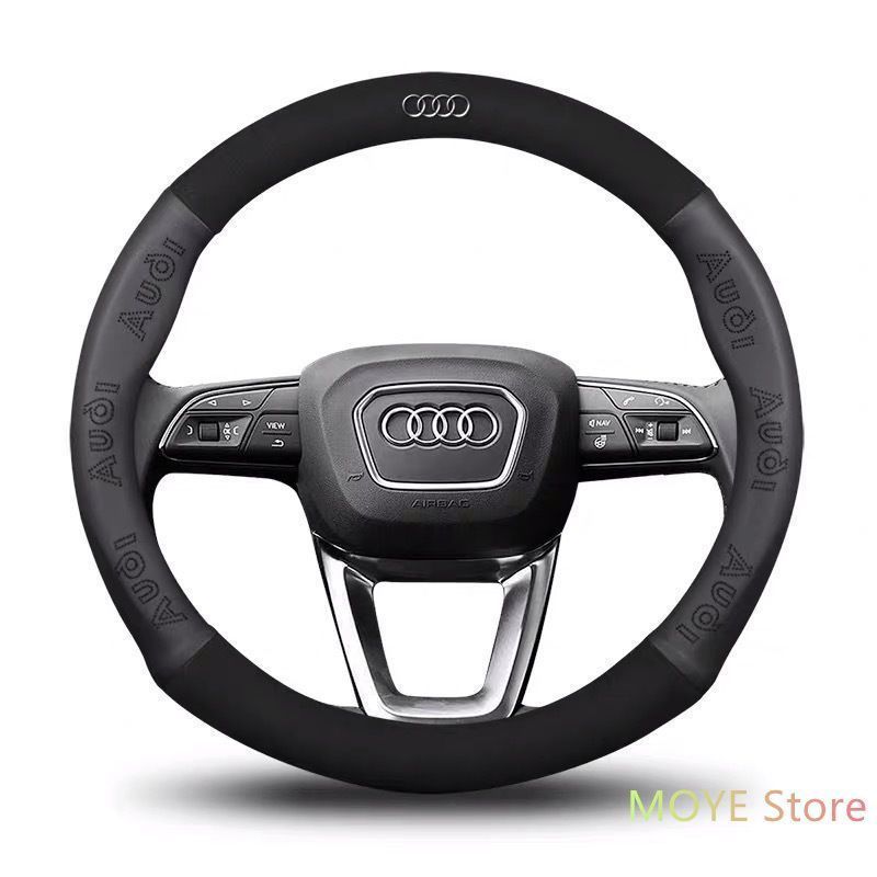 新品！アウディ Audi ハンドルカバー 軽自動車 穴付き通気滑り止 毛皮 ステアリングホイールカバー 番号01 全車種対応 Q2 Q3 Q5 Q7 A3 A4 A6 A8 TT RS Q7 Q8