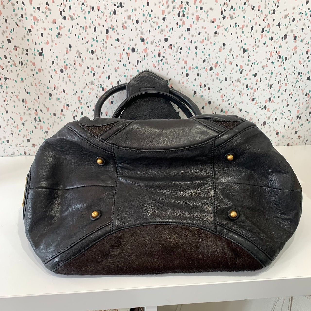 botkier ボトキエ 本革 ハラコ ショルダーバッグ ブラウン 茶 - メルカリ