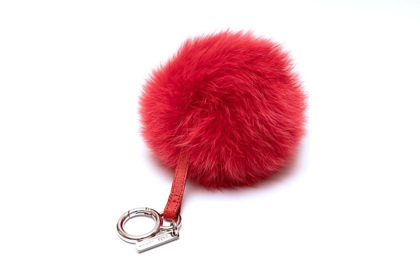 箱あり FENDI ファーポンポンチャーム Pompom Charm Fur Pink | Fendi