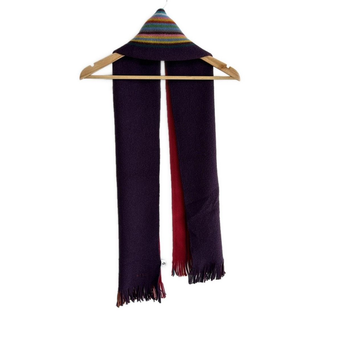 PaulSmith(ポールスミス) マフラー美品 - パープル×ブルーグレー