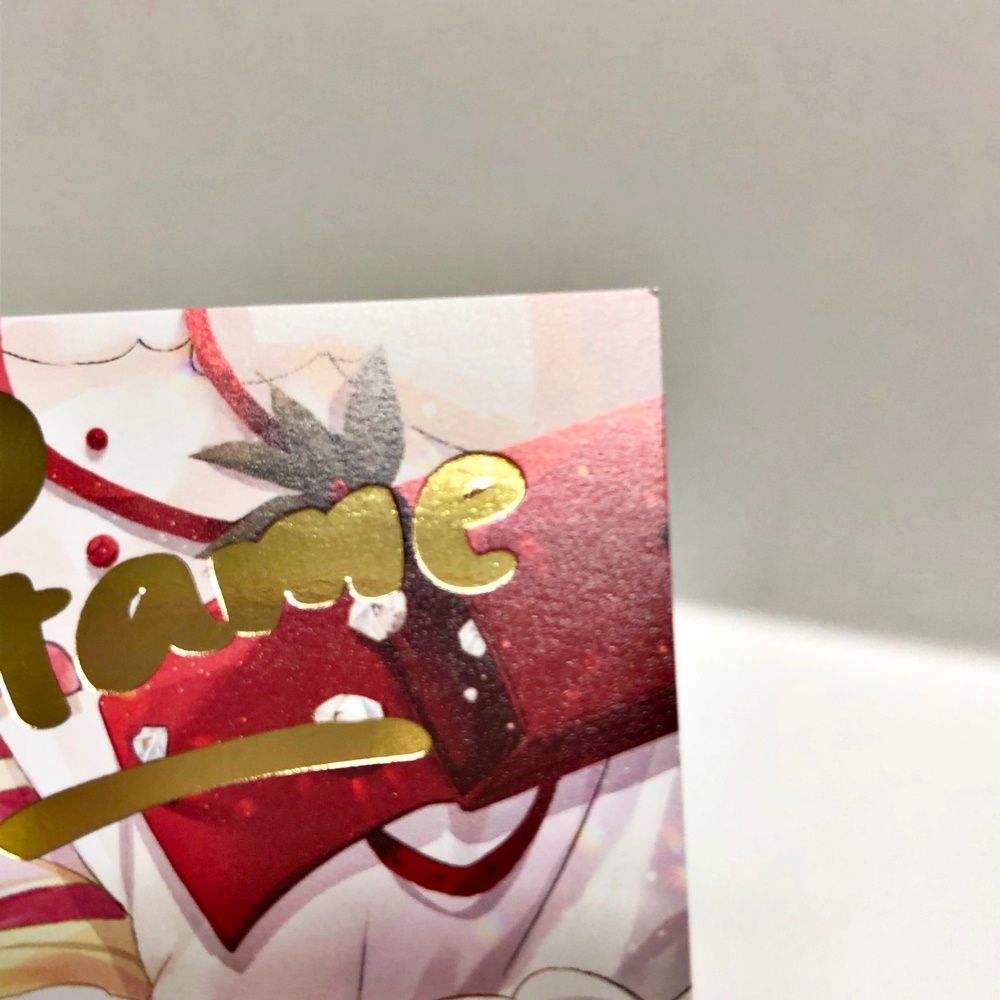 27.【開封】角巻わため 活動一周年記念 箔押し複製サイン入り ポスト 