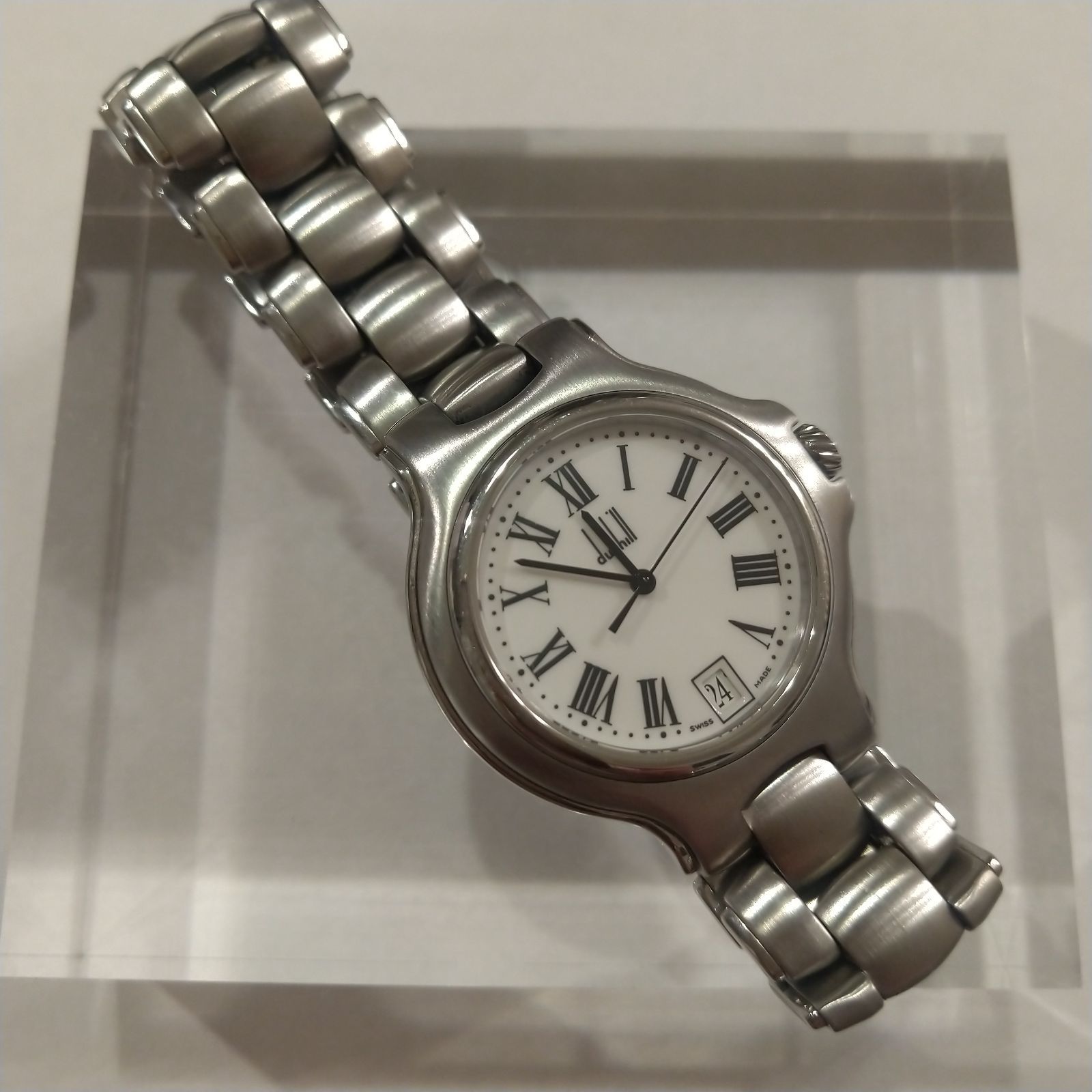 稼働品 dunhill ダンヒル メンズ腕時計 ロンディニウム ホワイト 10P10 - メルカリ