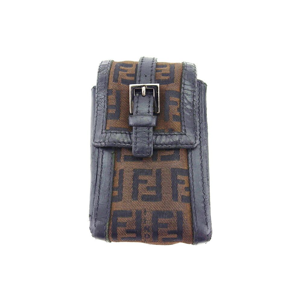 フェンディ FENDI シガレットケース ズッキーノ ブラック ブラウン レディース