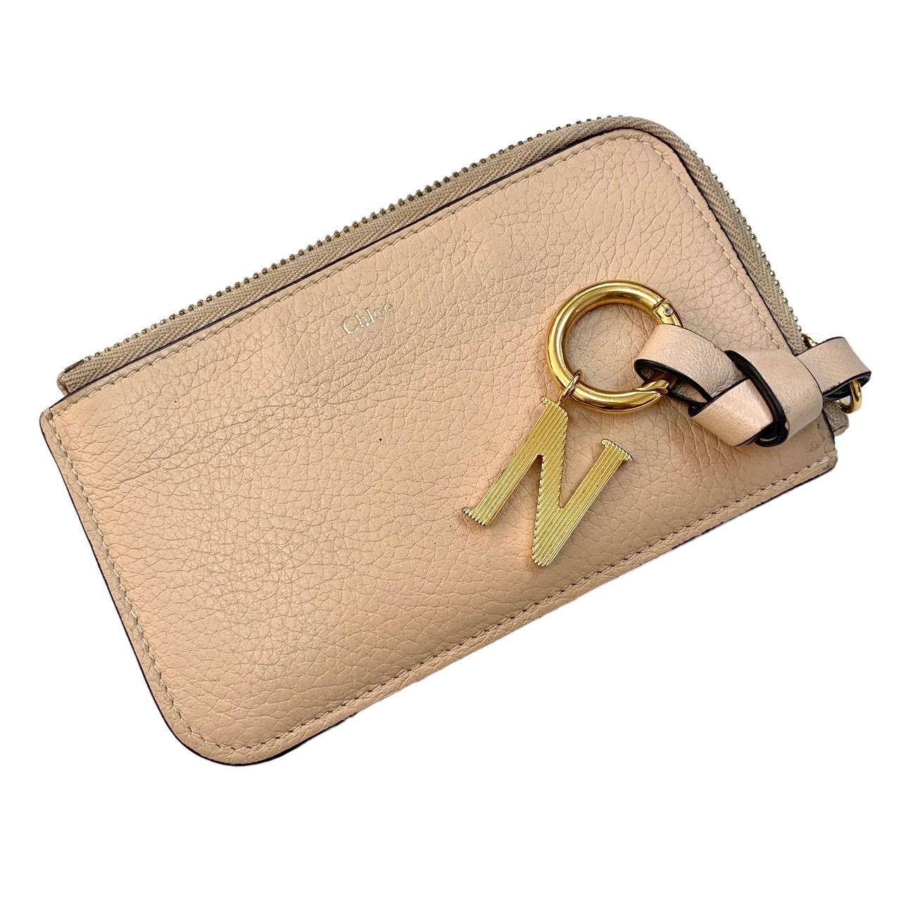 Chloe クロエ⭐️ アルファベット コイン&カードケース】 CEMENT