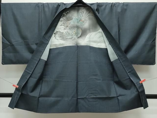 平和屋着物○男性 本場大島紬 アンサンブル 長襦袢(無双仕立て)セット  