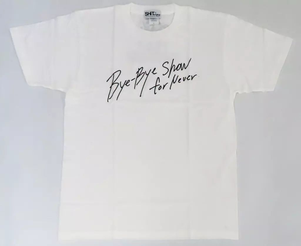 本物保証，大人気 【中古】Tシャツ BiSH Bye-Bye Show for Never ロゴTシャツ ホワイト Lサイズ 「Bye-Bye Show for Never」 Tシャツ・アパレル