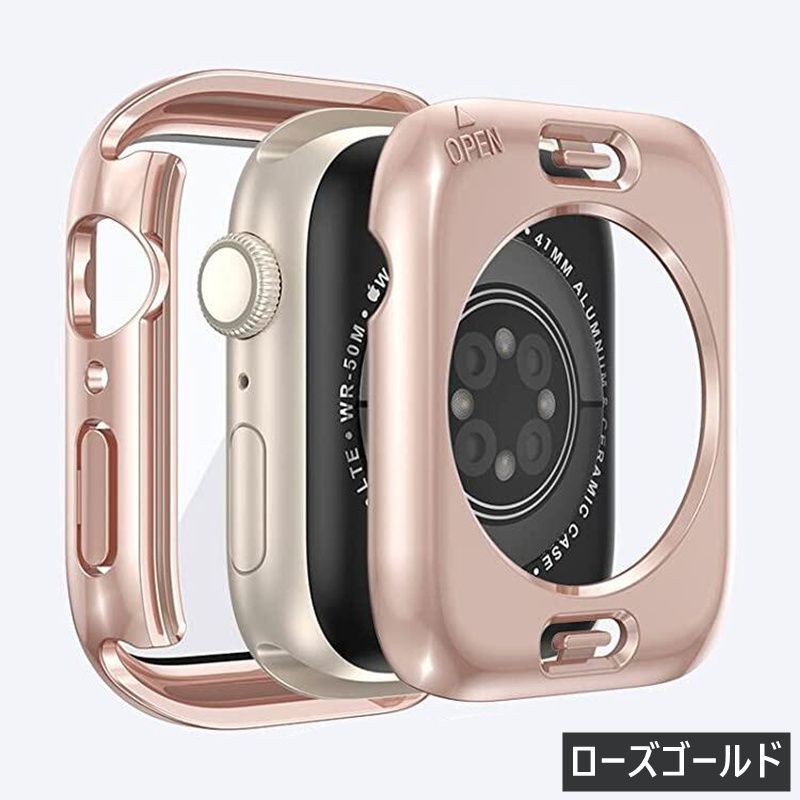 143 Apple Watch 両面カバー 超防水 一体型 41mm 45mm 44mm 40mm ケース 保護 シリーズ SE Series8 Series7 フィルム フレーム ガラス フィルム 保護 防水 一体型 超防水 Apple Watch