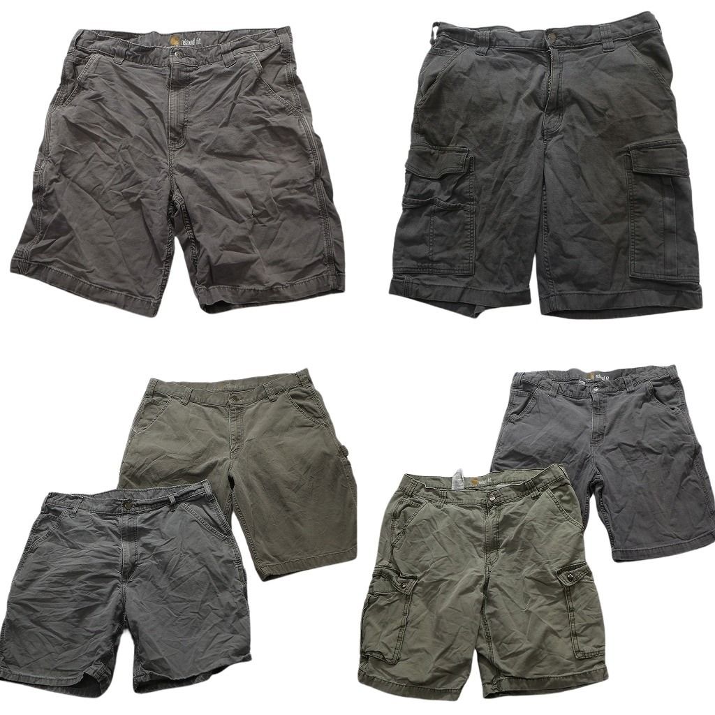 古着卸 カーハート Carhartt ダックショートパンツ 7枚セット メンズ 36 |38 革パッチ カーゴ ペインター 古着 NA4846
