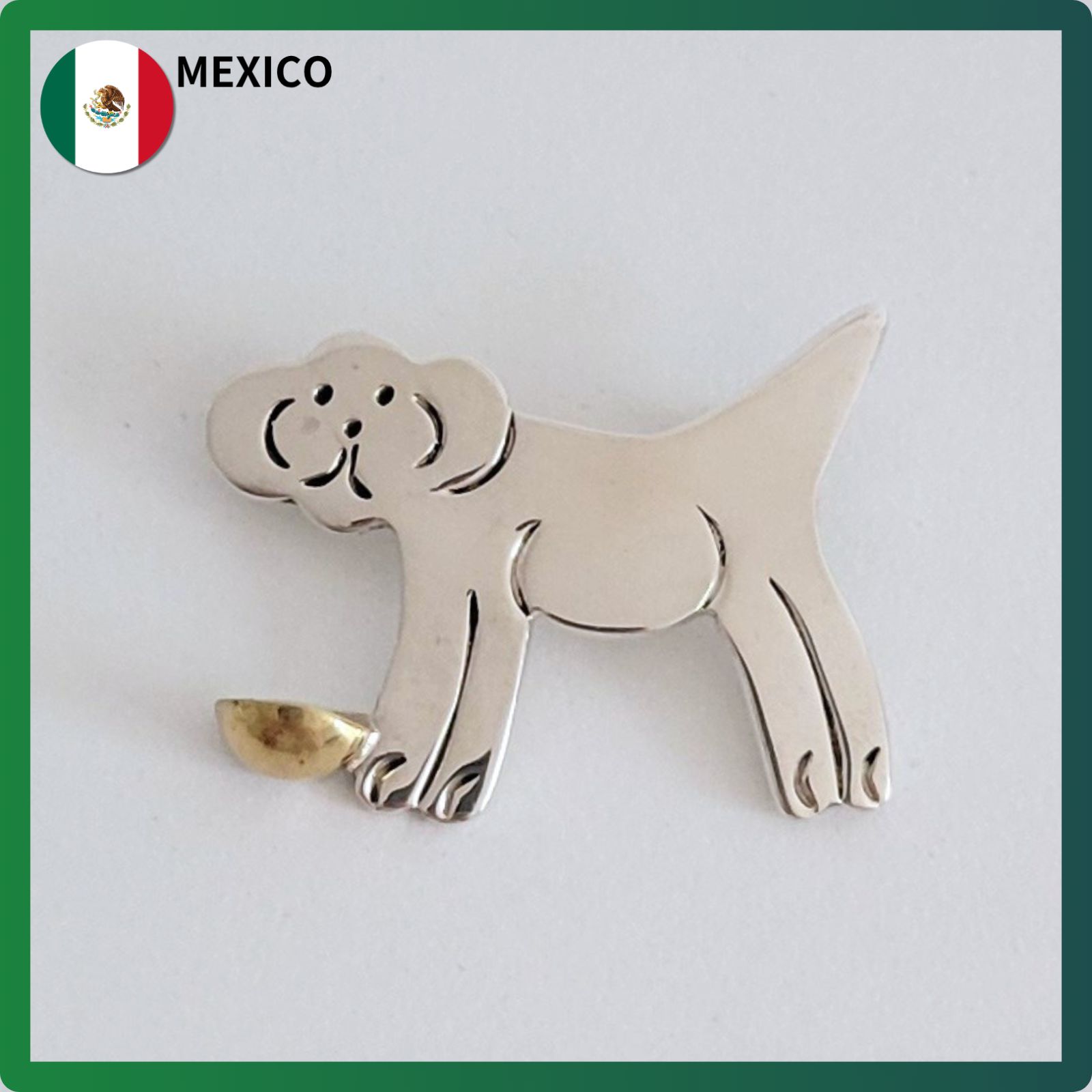 新古品】メキシコ ブローチ シルバー 銀 メキシカンジュエリー 犬