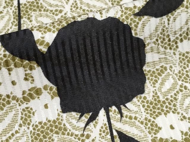 平和屋本店□極上 キモノデザイナー 斉藤上太郎 小紋 枝花文 逸品 未  