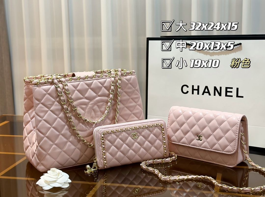 【超美品】CHANEL シャネル  ショルダーバッグ ハンドバッグ  財布  3点セットバッグ