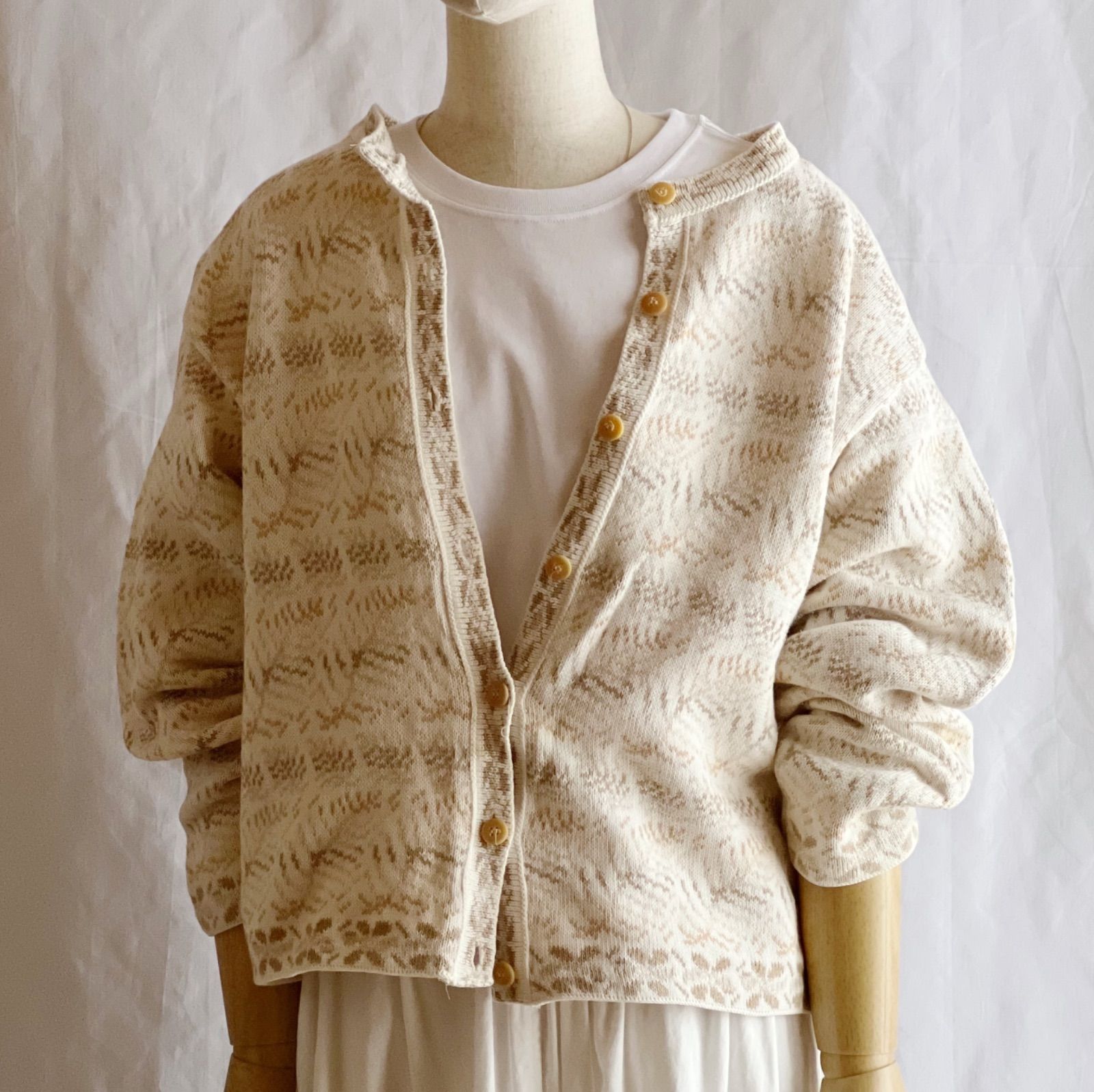 vintage】80s〜90s L.L.Bean コットンニット カーディガン