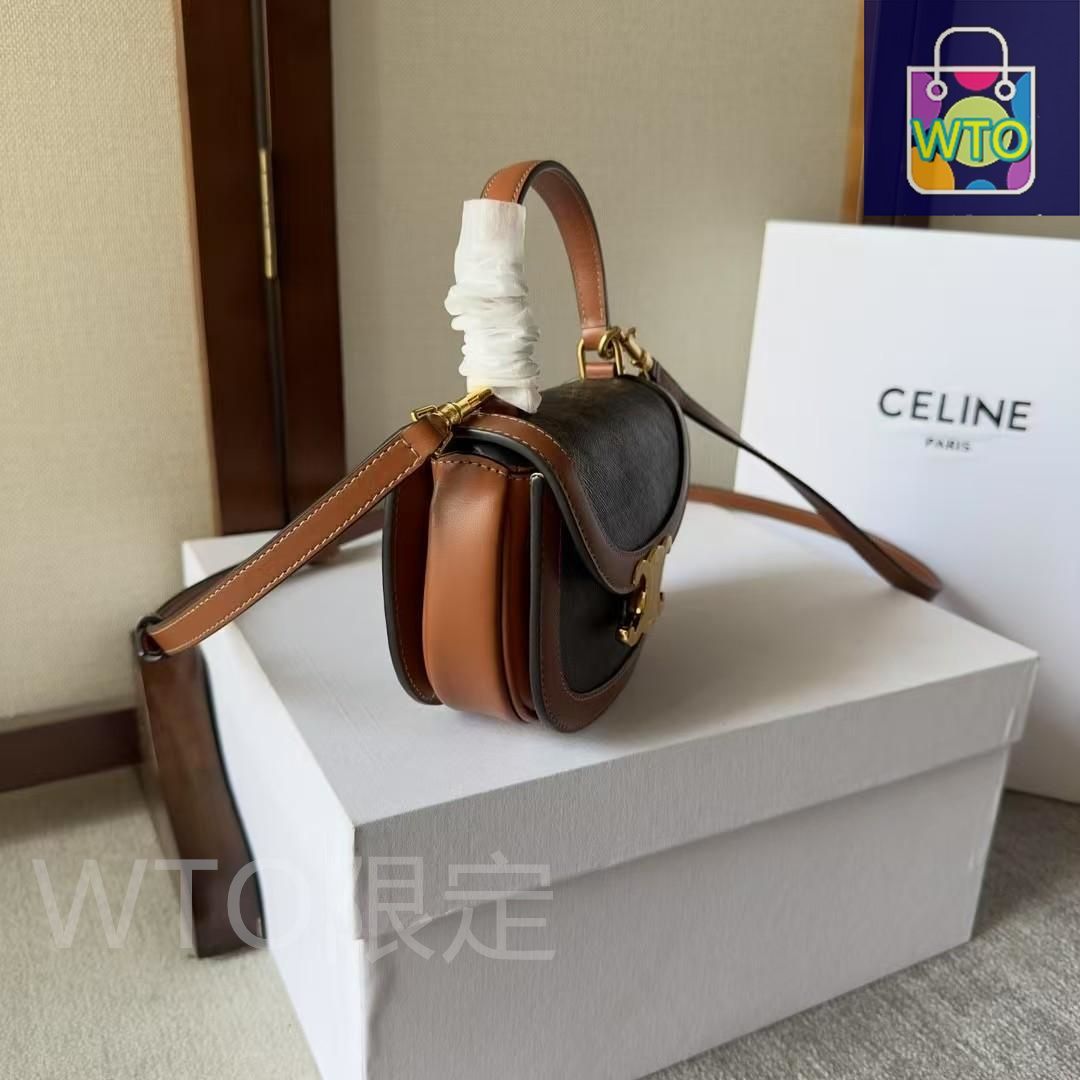 CELINE ショルダーバッグ ブラック|ブラウン-WTO輸入1