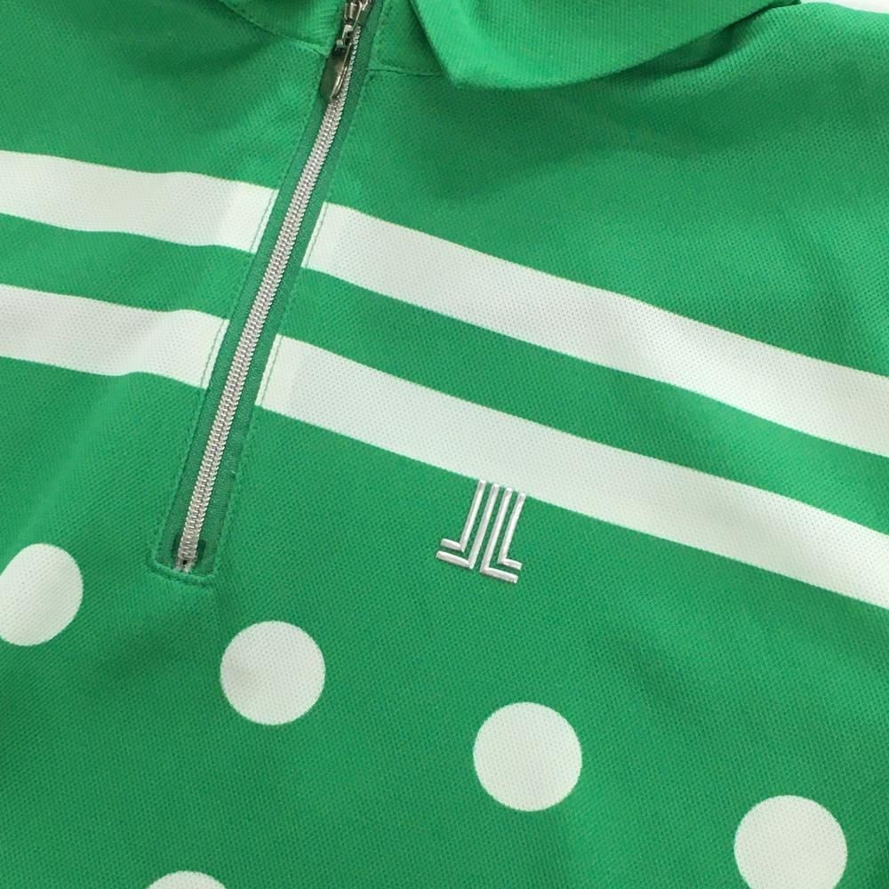 超美品】ランバンスポール 半袖ポロシャツ グリーン×白 一部