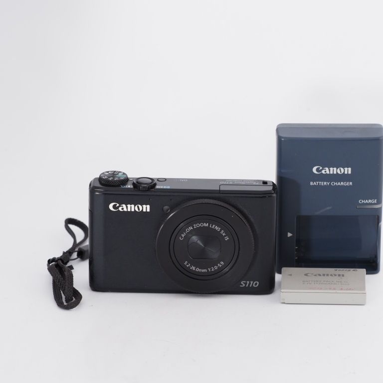 Canon キヤノン デジタルカメラ PowerShot S110 約1210万画素 F2.0 光学5倍ズーム ブラック PSS110(BK) -  メルカリ