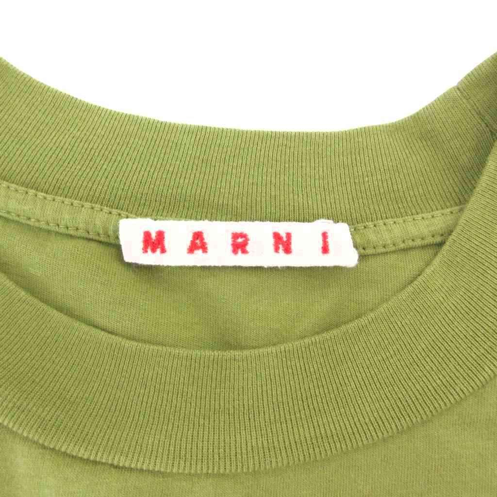 マルニ MARNI 美品 Tシャツ カットソー クルーネック ロゴ 半袖 36 XS  