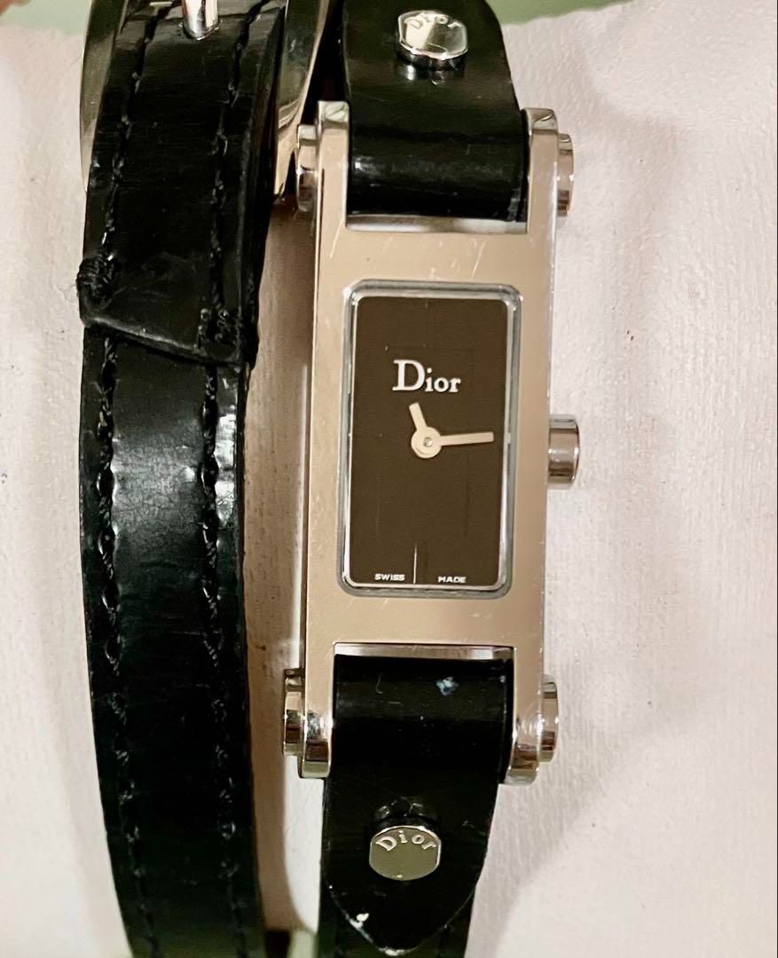 稼働品 Christian Dior D104-100 QZ レディース腕時計