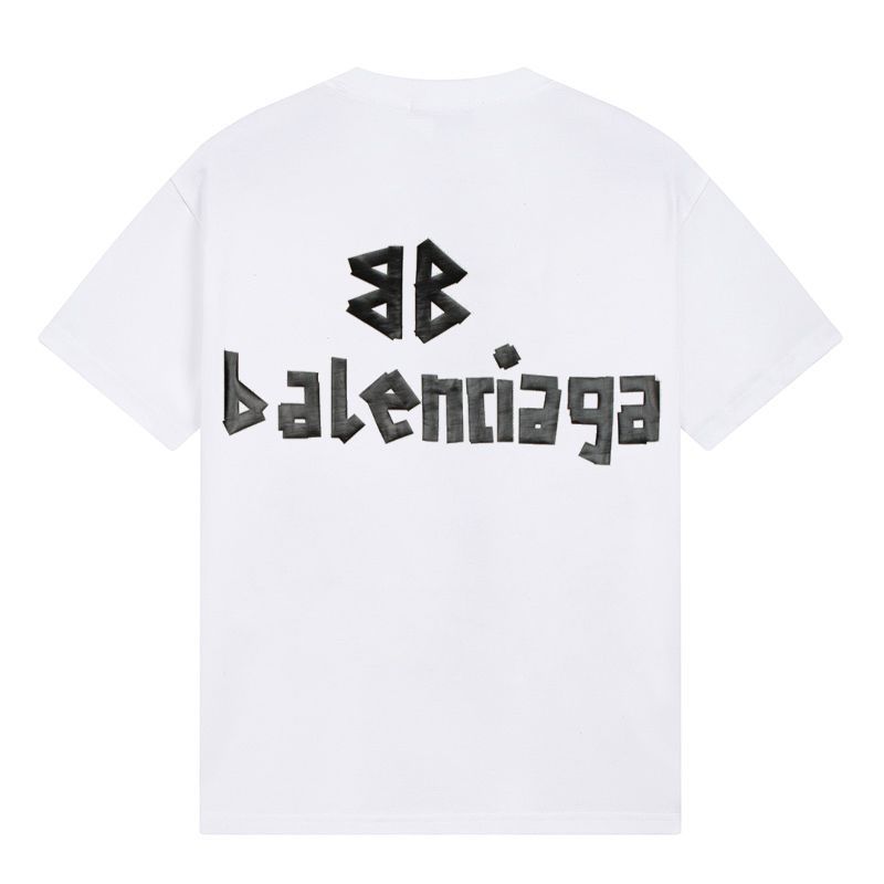 [BALENCIAGA]★ロゴ プリント 半袖 Tシャツ★ BALENCIAGA バレンシアガ ロゴプリント 半袖 Tシャツ S ホワイト