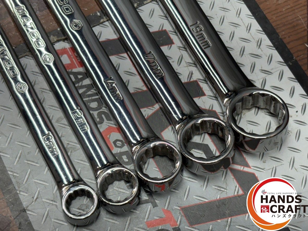 【中古】マトコツールズ MATOCOTOOLS MCL10M2～MCL19M2 コンビレンチ 5点セット 〇マトコツールズ MATOCOTOOLS MCL10M2～MCL19M2 コンビレンチ 5点