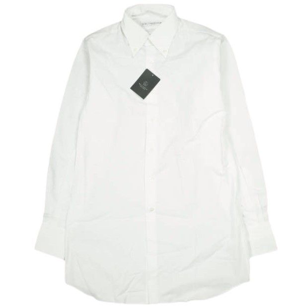 INDIVIDUALIZED SHIRTS インディビジュアライズドシャツ アメリカ製 UNITED ARROWSカスタムオーダー ボタンダウンドレスシャツ 1211-499-5343 オーダーサイズ L程度 ホワイト 長袖 BD トップス