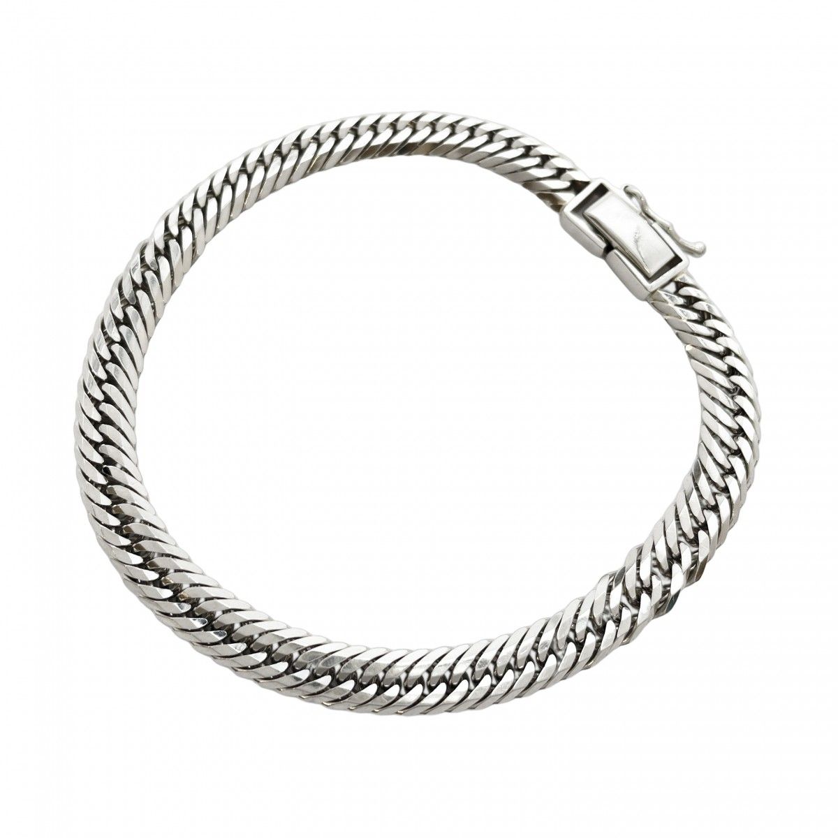 5khi025 喜平 ブレスレット Pt850 プラチナ トリプル 12面 18.5cm 19g キヘイ メンズ レディース ユニセックス
