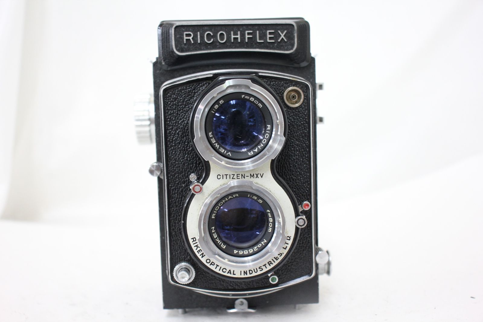 返品保証】 リコー Ricohflex Riken Riconar 8cm F3.5 二眼カメラ 2024