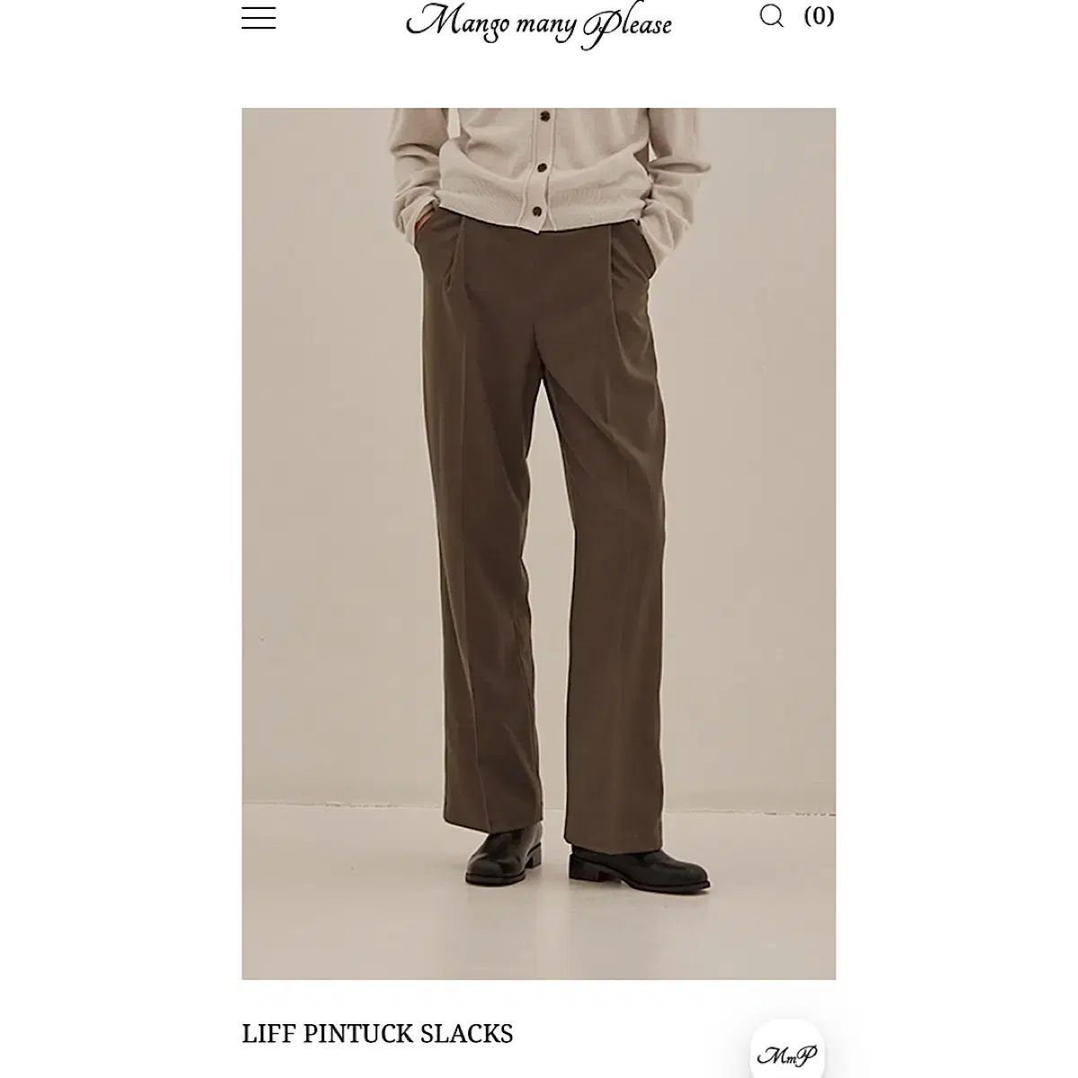 マンゴマンニプリーズ LIFF PINTUCK SLACKS ブラック|M|long
