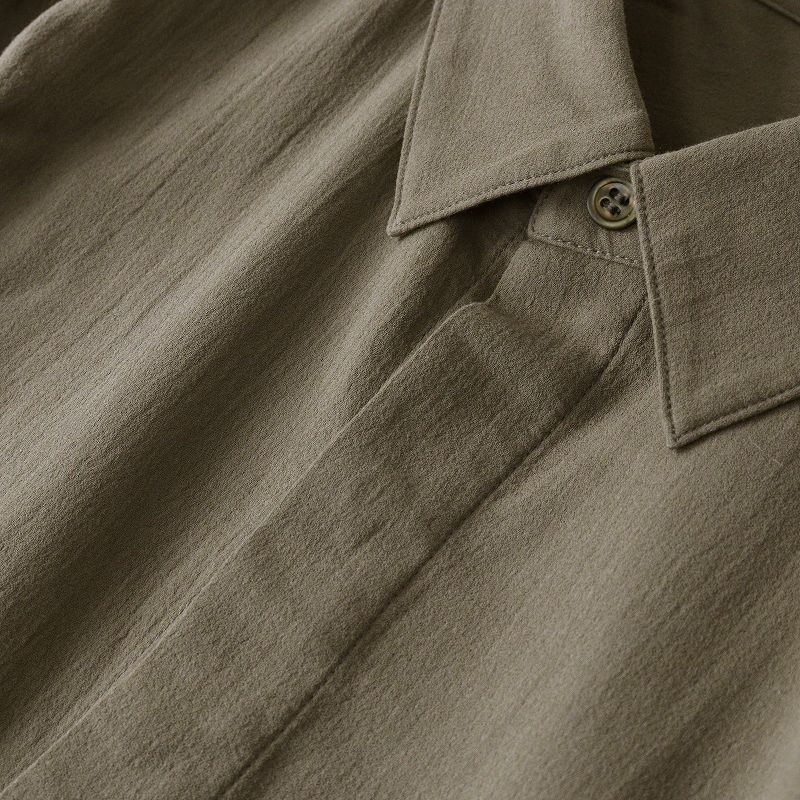 美品 2022SS エヴァムエヴァ evam eva cotton shirts コットンシャツ 1/ブラウン ブラウス 長袖 比翼 トップス【2400014512342】 美品 2022SS エヴァムエヴァ evam eva cotton shirts コットン