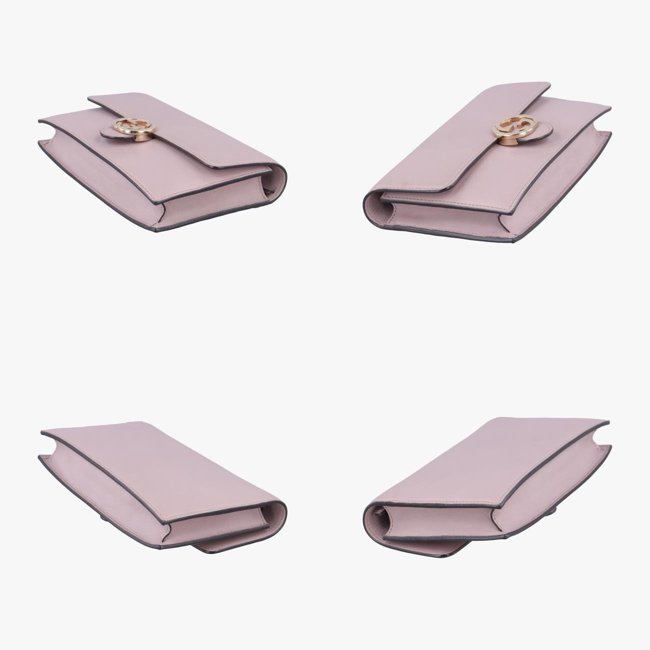 グッチGucciインターロッキングGピンクレザー369664