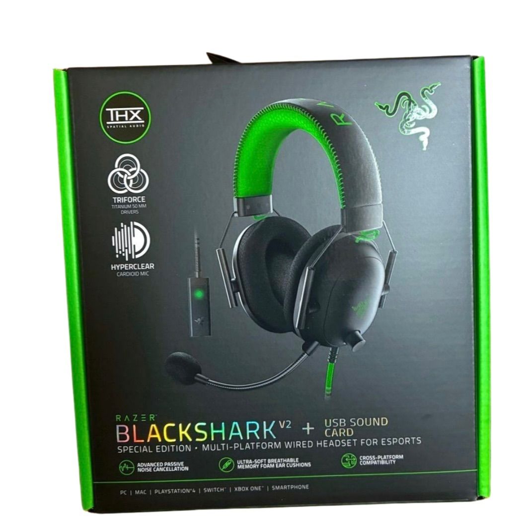 Razer BlackShark V2 - 有線ゲーミングオンイヤーヘッドセット USBサウンドカード - 特別版 - RZ04-03230200-R3M1