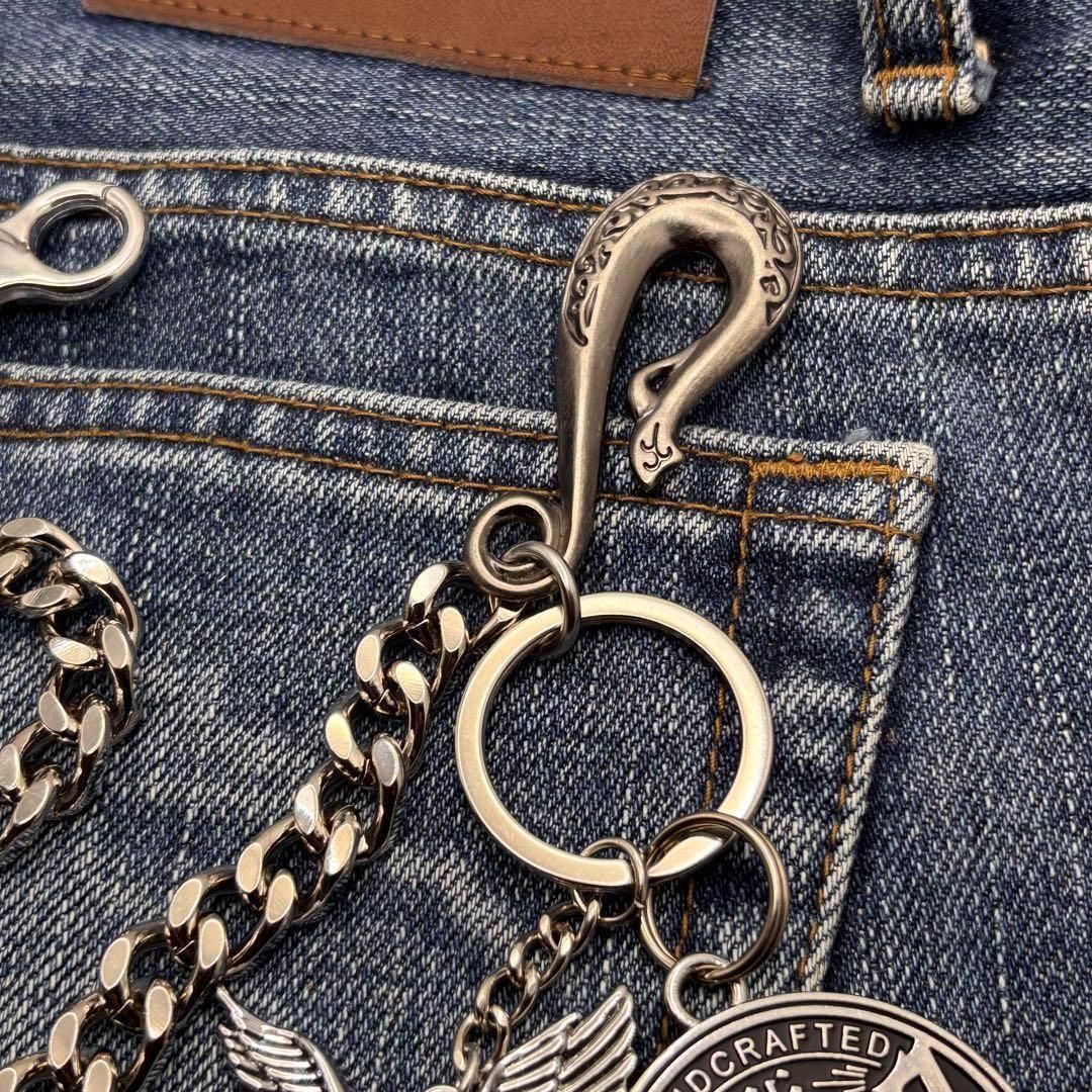 アメカジ　ヴィンテージウォレットチェーン アメカジ ヴィンテージ風クラフト革財布用チェーン ウォレット