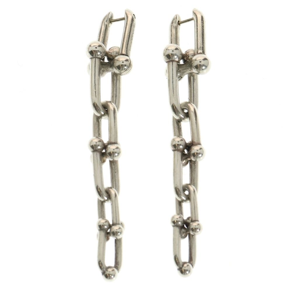TIFFANY-Co ティファニー ハードウェア グラジュエイテッドリンク ピアス イヤーアクセサリー シルバー チェーン