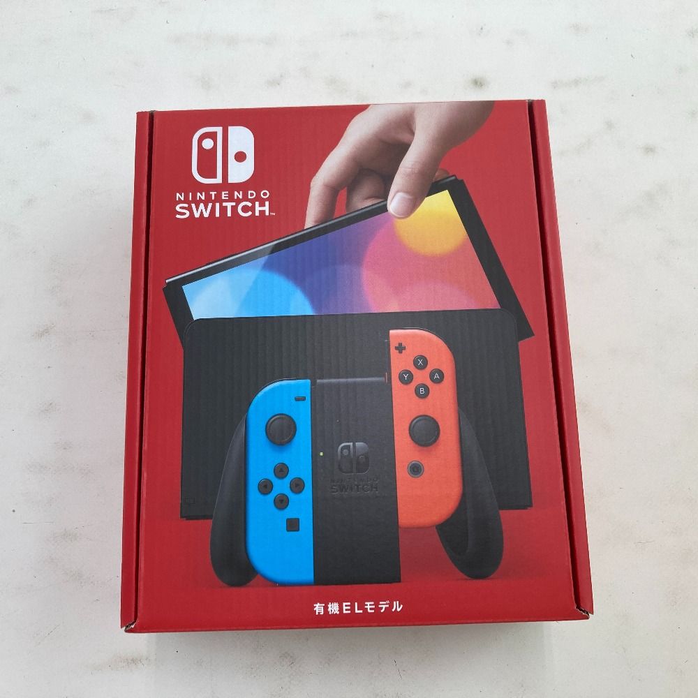02w03735 ニンテンドースイッチ 有機ELモデル Joy-Con(L)ネオンブルー/(R)ネオンレッド 未使用品  ゲームハード  Nintendo Switch  【中古品】