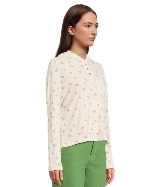 売れ筋商品|||ドード アンドコー パーカー・スウェットシャツ アウター レディース Foothill Pointelle Long-Sleeve Hoodie - Women's Salt Nasturtium Print Foothill Pointelle Long Sleeve Turtleneck | Toad&Co