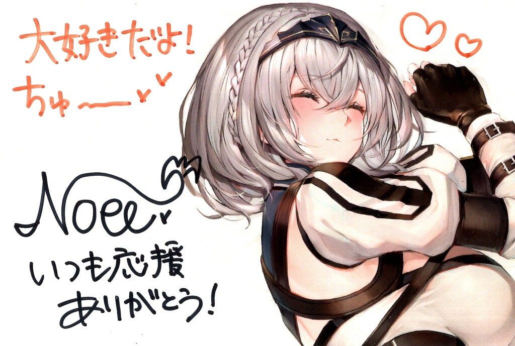 カバー 20万人記念 ホロライブ 白銀ノエル/直筆サイン入りポスト