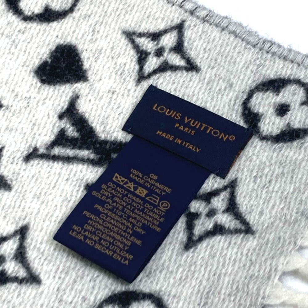 ルイヴィトン モノグラム ハート エシャルプ マフラー カシミヤ グレー
