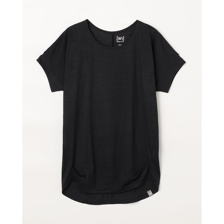 25秋冬 エスエヌ スーパーナチュラル sn super.natural レディース JP 140 フロー ルーズ Tシャツ snwj10233 トップス 半袖 Tシャツ メリノウール ヨガ ピラティス フィットネス MERCADOAVALIA_COM_BR