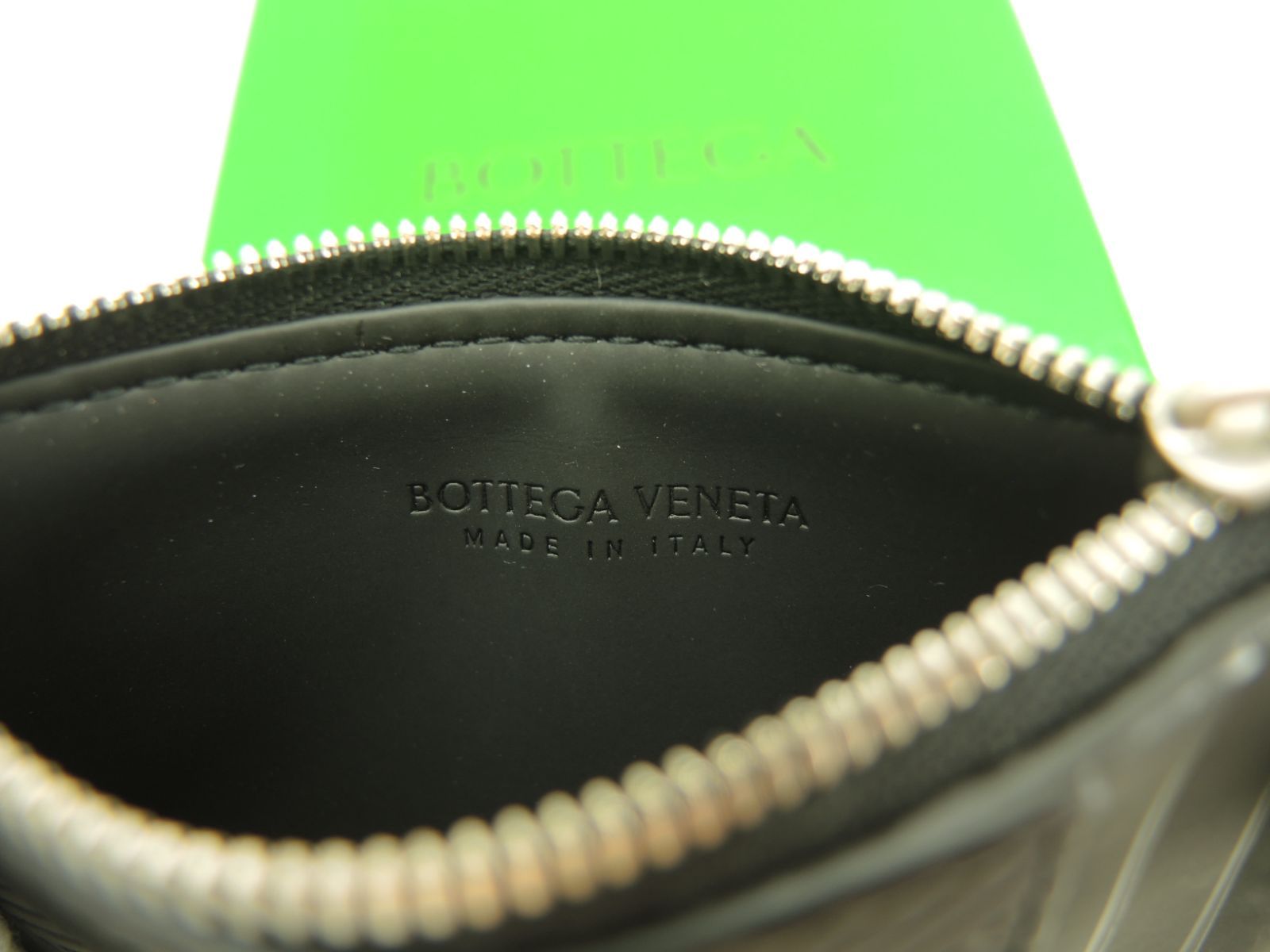 100%本物保証! ボッテガヴェネタ フラグメントケース 型押レザー 黒 小銭入 コインケース P02333831R 【本物新品保証】