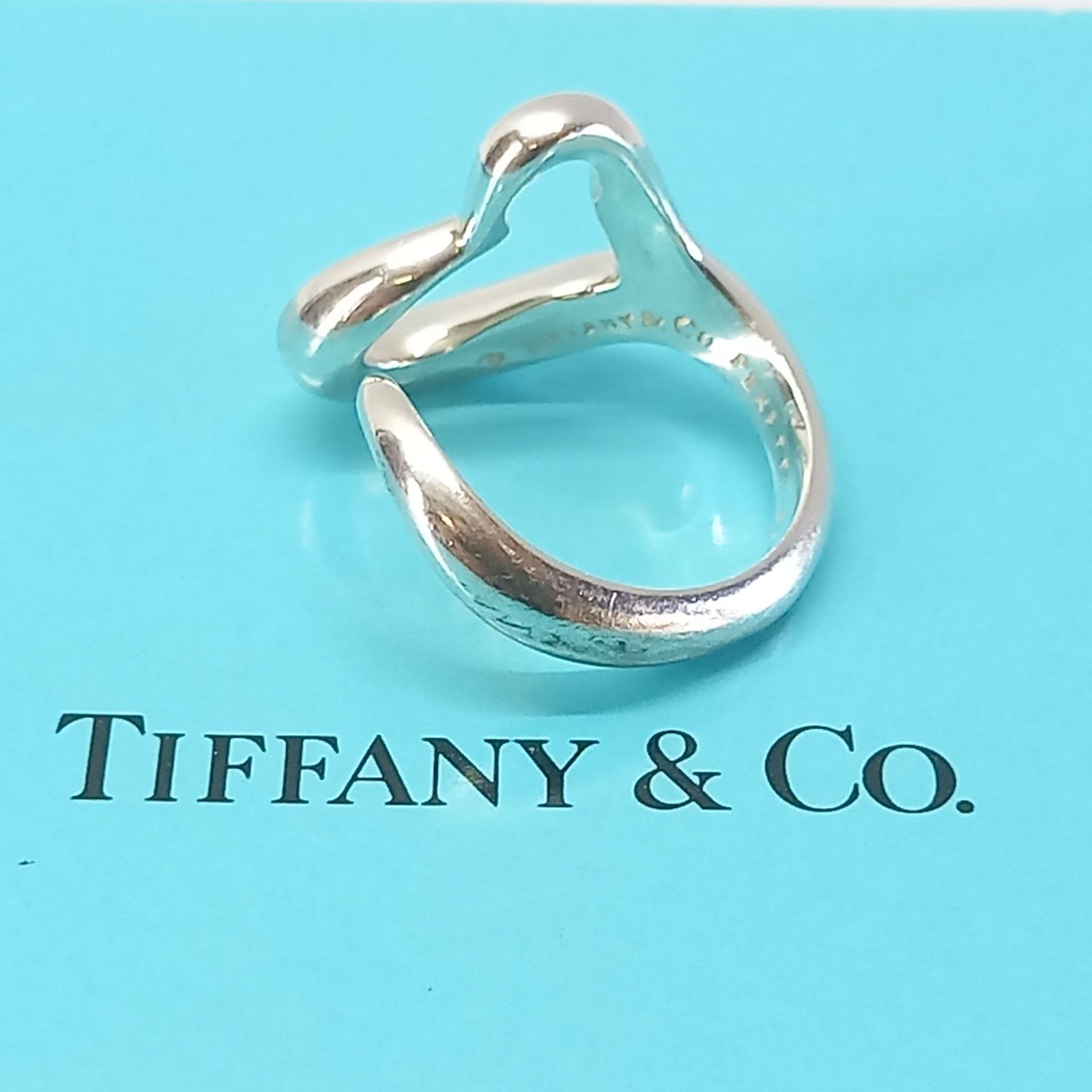 TIFFANY&Co.ティファニー　10号 オープンハートリング　シルバー　指輪 本日最終【極美品】ティファニー オープンハートリング 10号