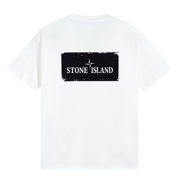 Stone lsland/ストーンアイランド 夏の新作 前後プリント半袖Tシャツ