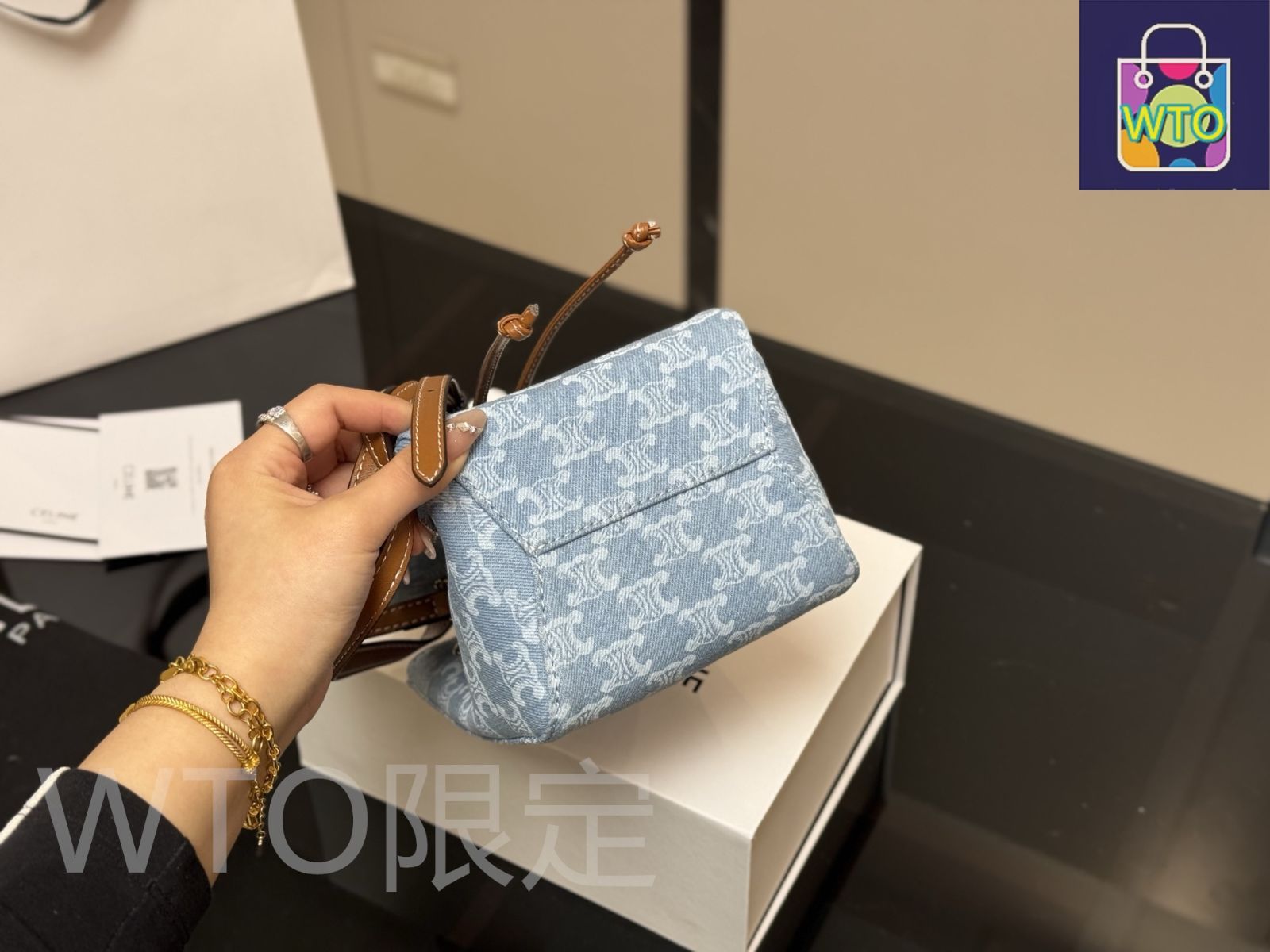 今日特価】Celine セリーヌ バケットバッグ デニム ヴィンテージ