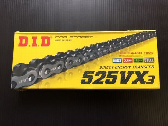 D.I.D スチールチェーン　ZRX400/2 CBR400F CB400SF VTEC