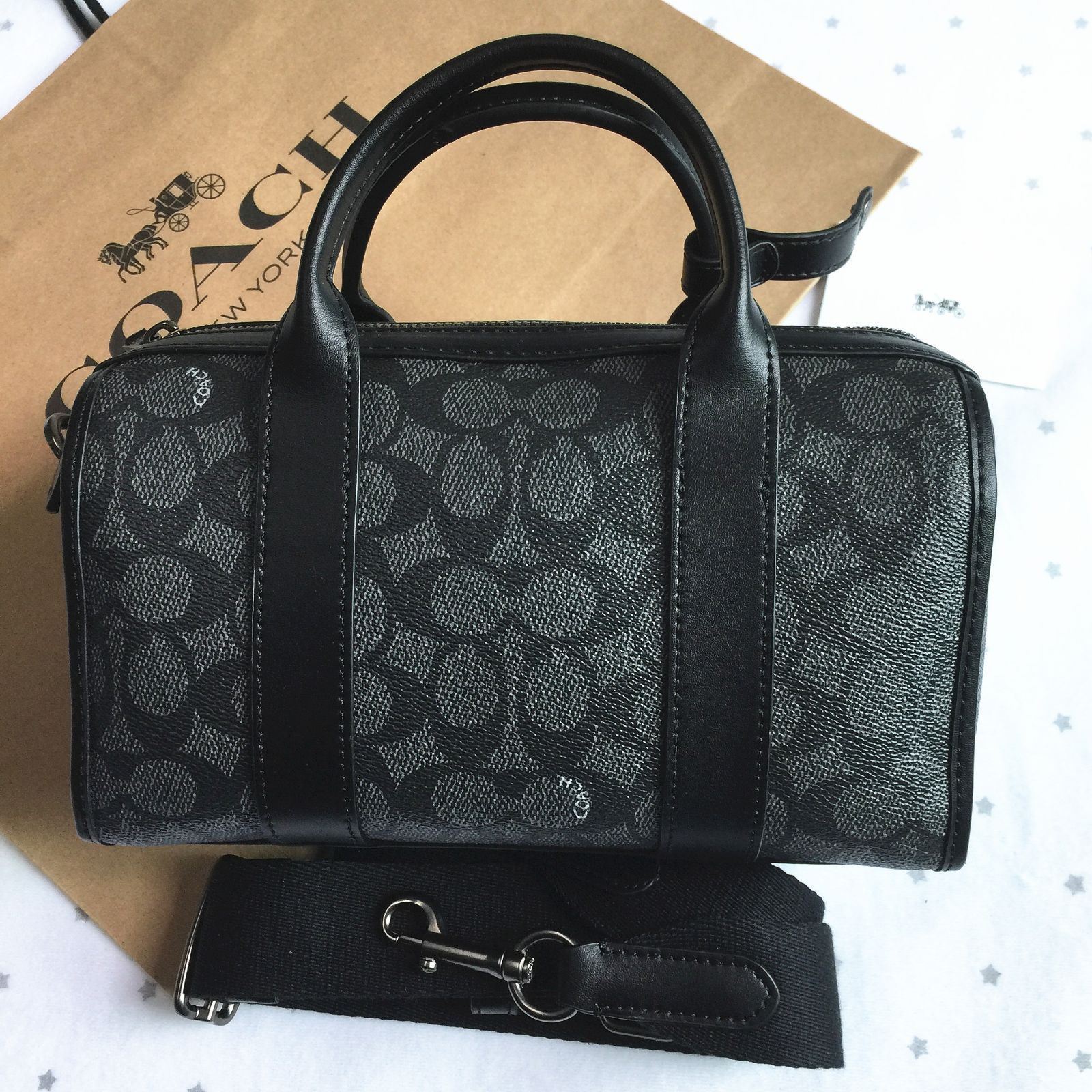 セール中】COACH コーチバッグ CA186 メンズミニボストンバッグ ...